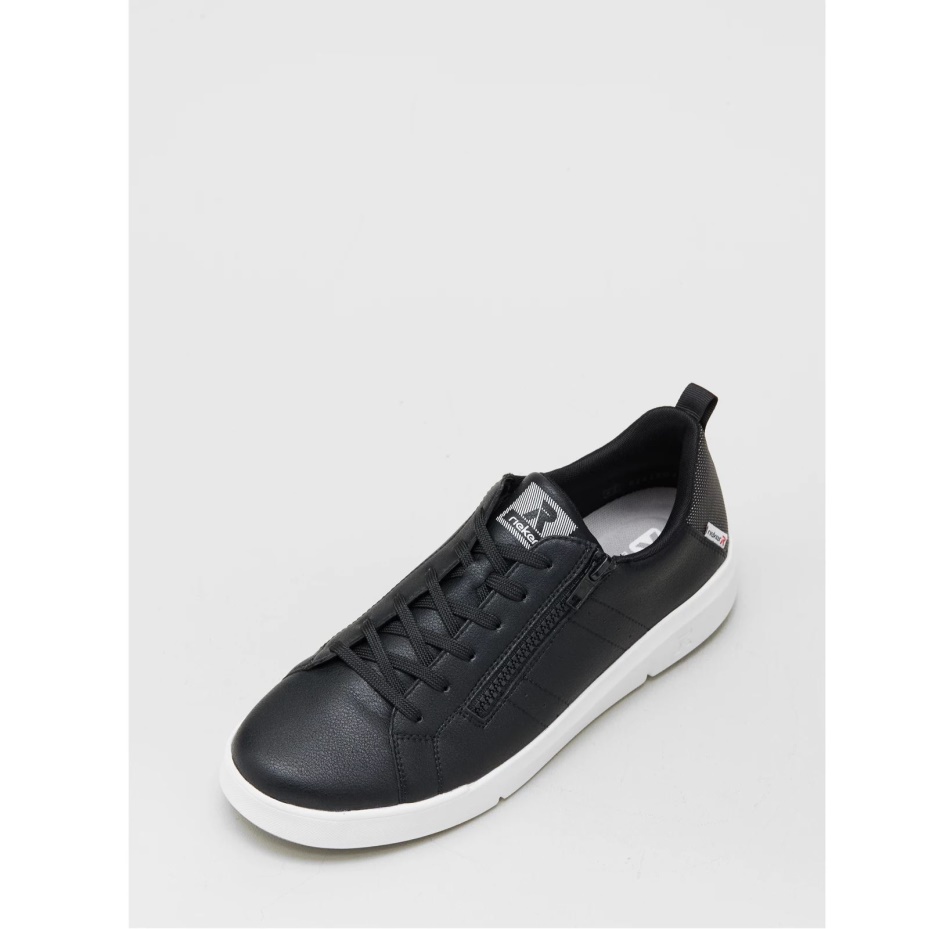 Rieker Evolution Leather Lace Up Trainer Black