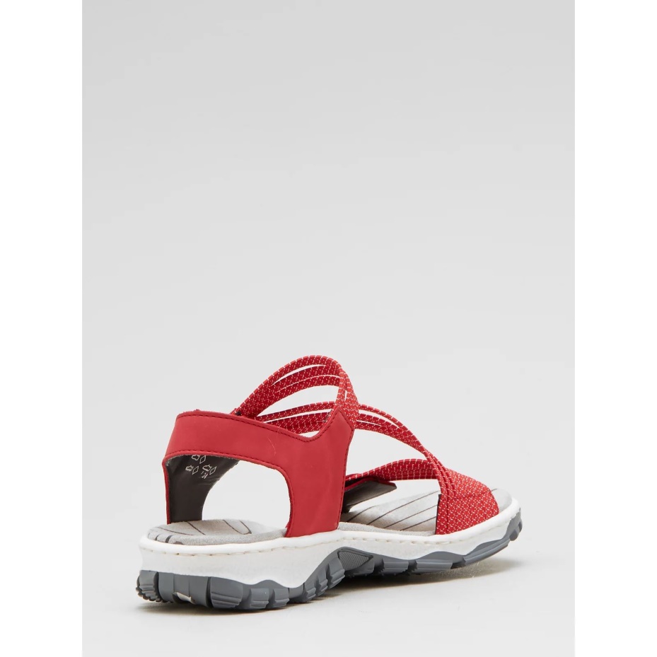 Red Rieker Sandal with Triple Strap