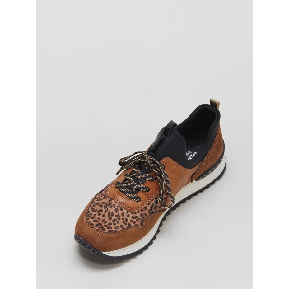 Tan Rieker Tan Trainer with Leopard Detail