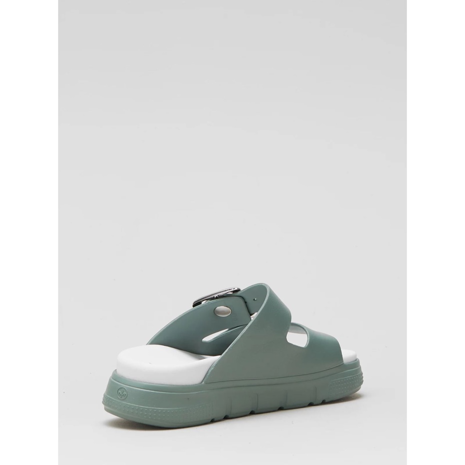 Black Rieker Double Strap Slide Sandal