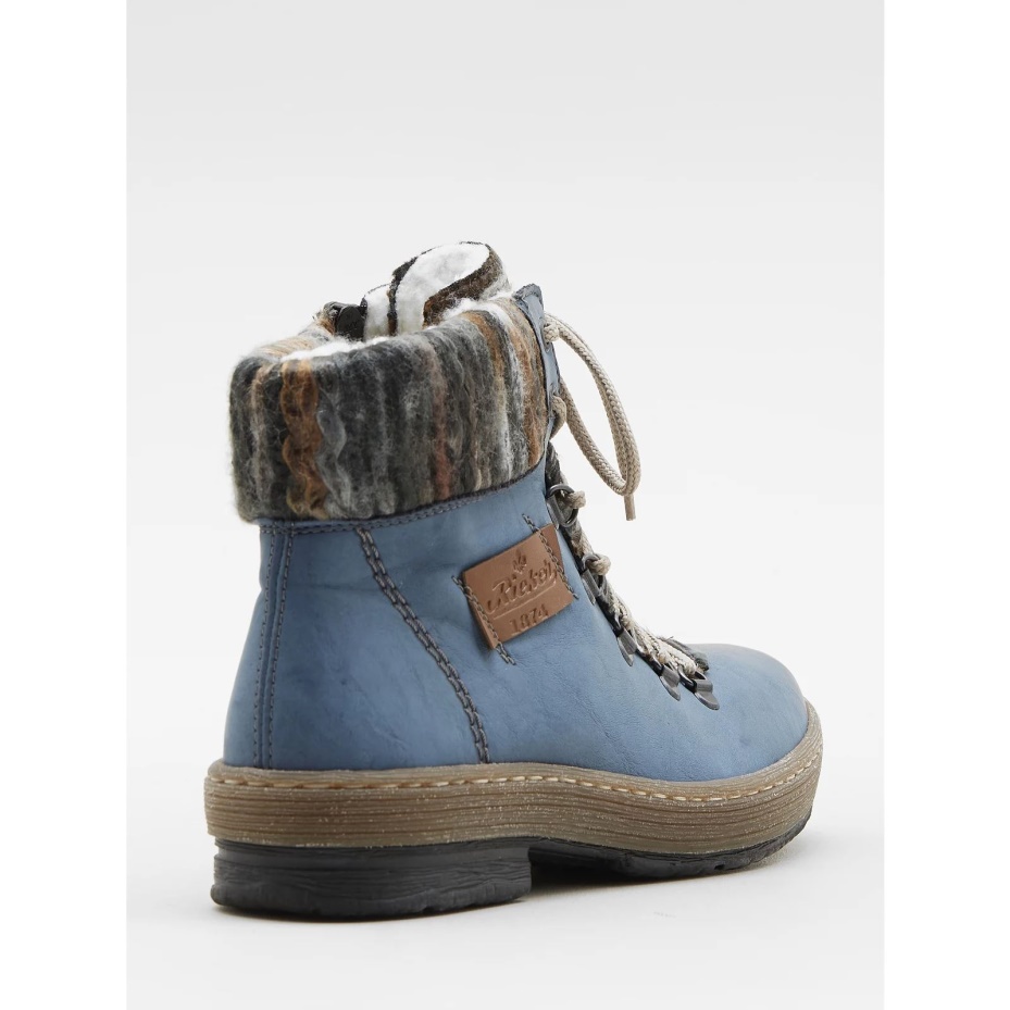 Light Rieker Lace Up Ankle Boot