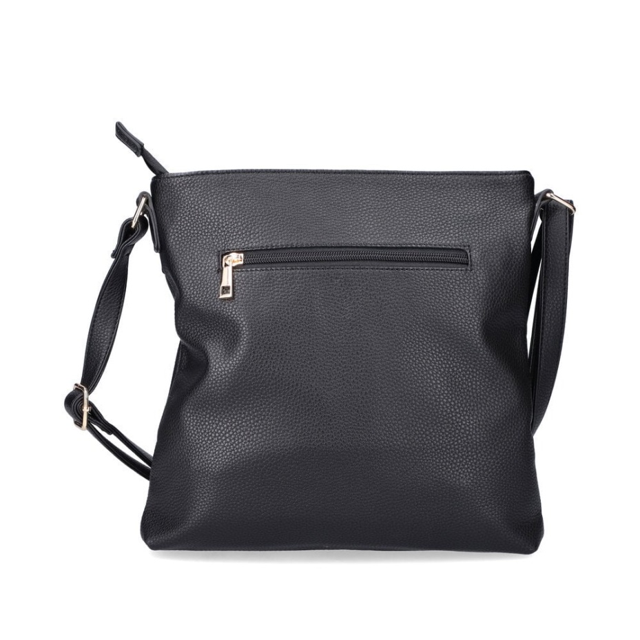 Black Rieker H1040-00 Women Black Zipper Bag