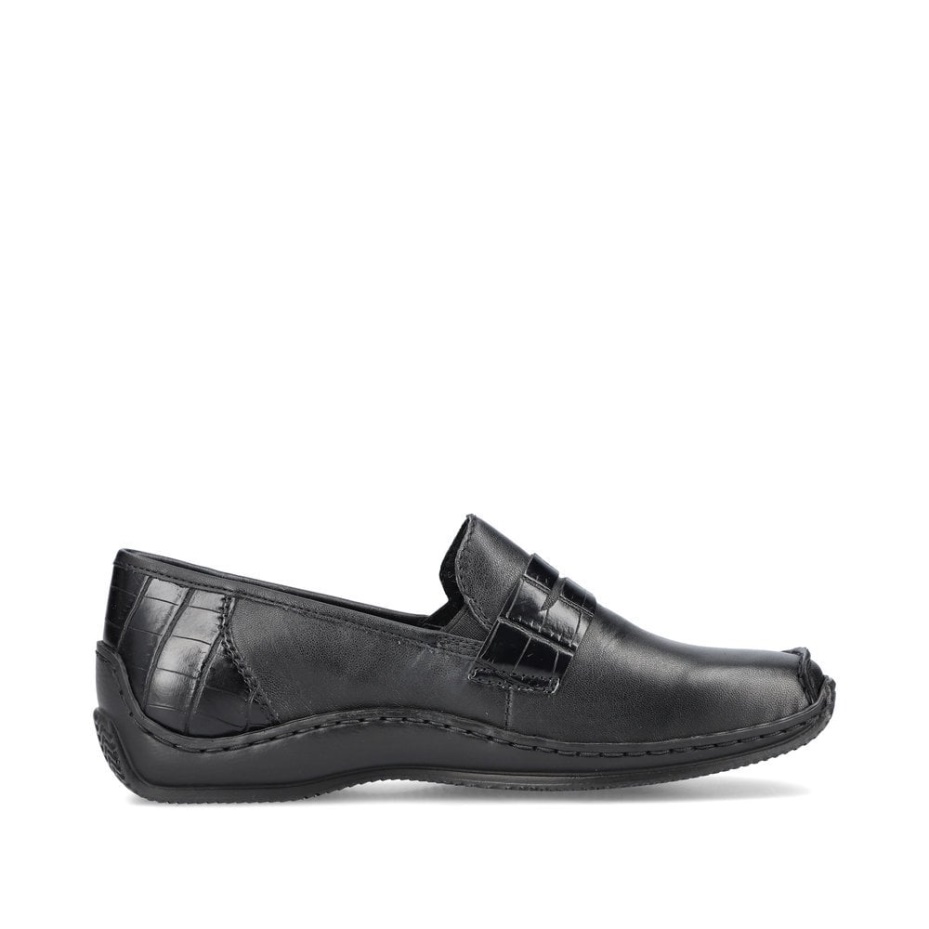 Black Rieker L1752 Women Black Shoes