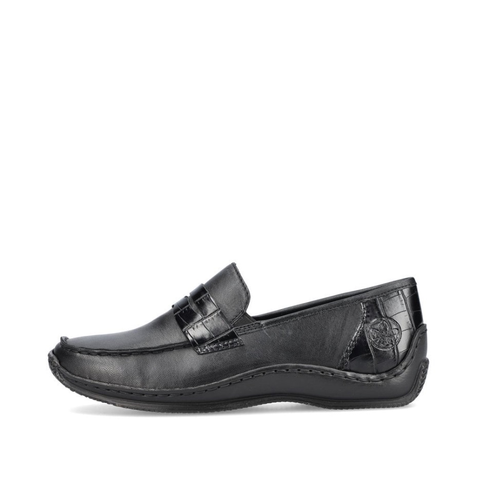 Black Rieker L1752 Women Black Shoes