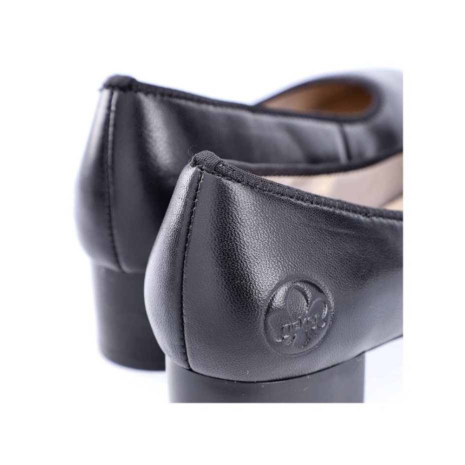 Rieker 49260 Women Slip-On Black Shoes
