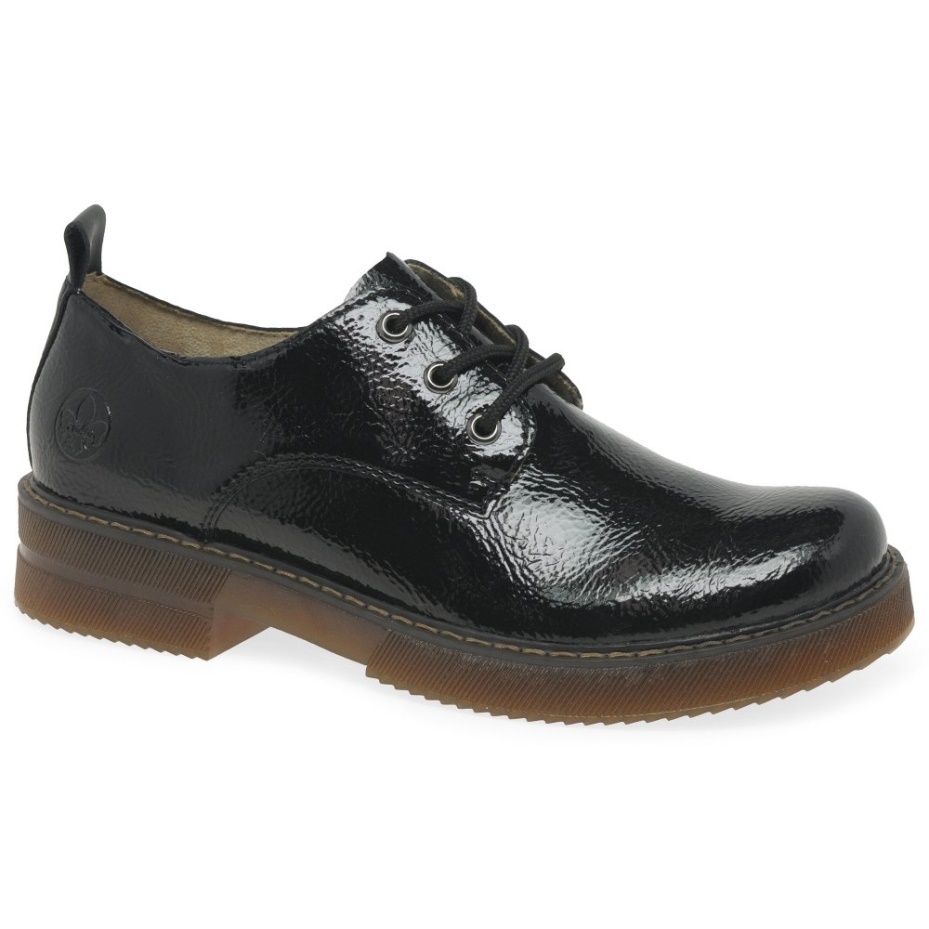 Black Rieker France Womens Shoes