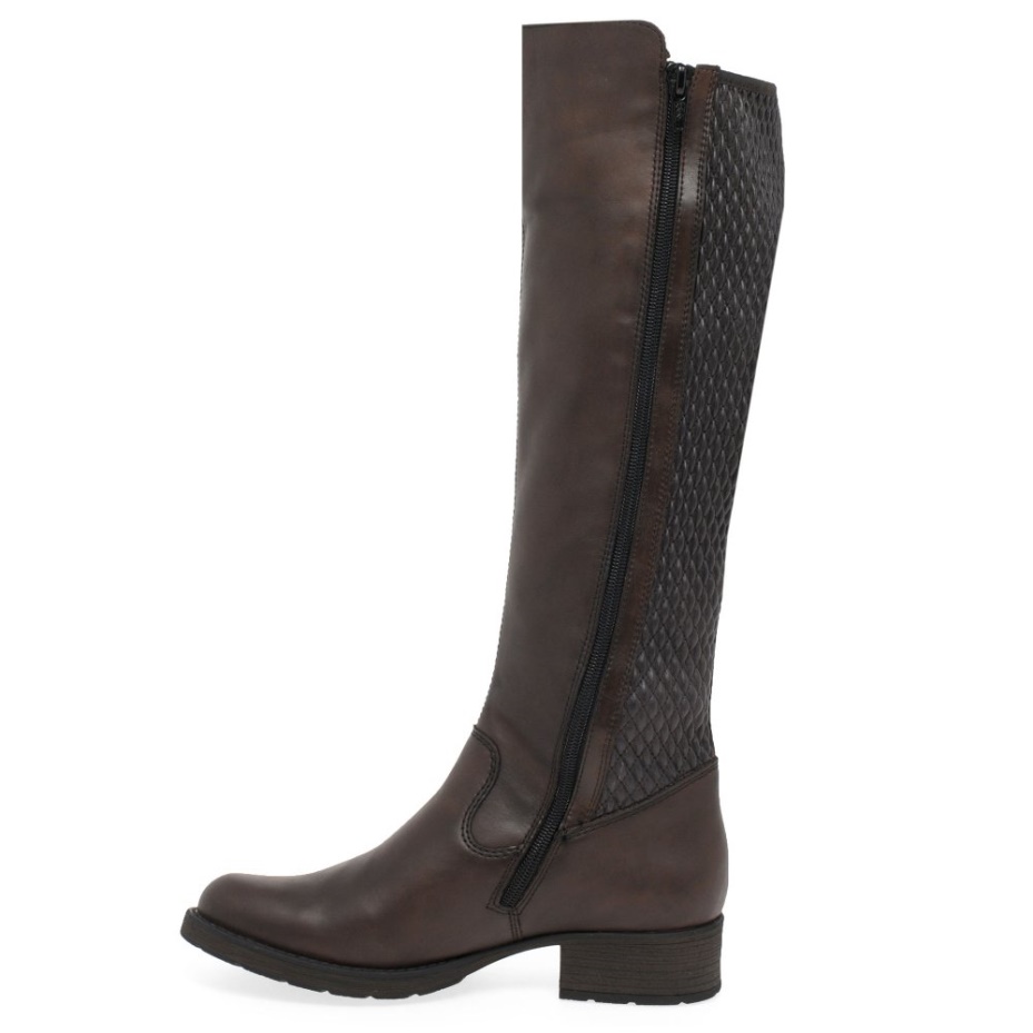 Rieker Utah Womens Knee High Boots Kastanie