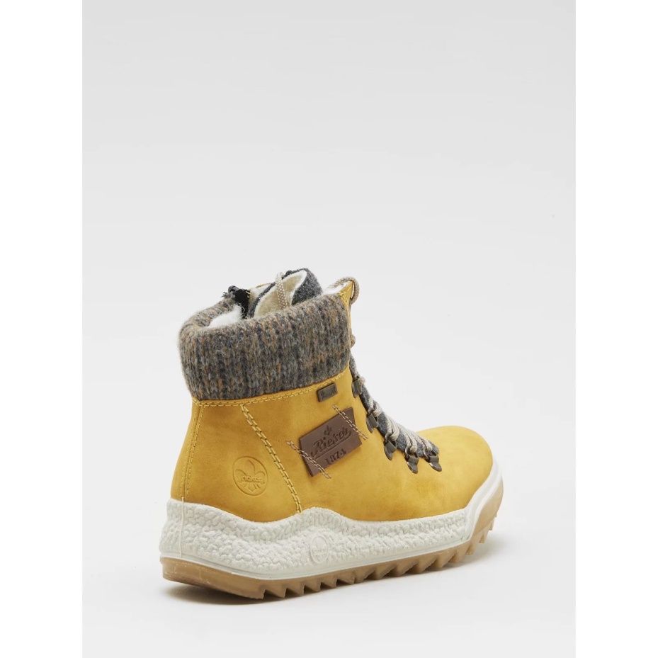 Rieker Water Resistant Lace Up Boot Yellow
