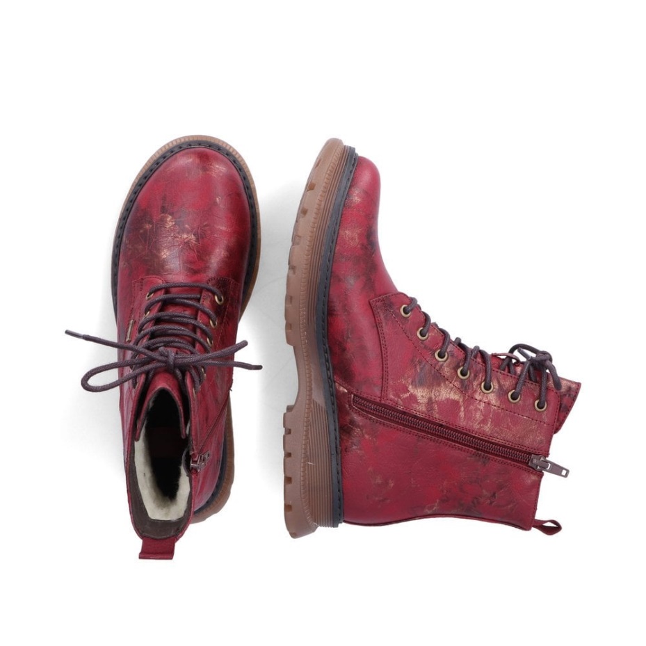 Rieker 92810 Women Boots Red