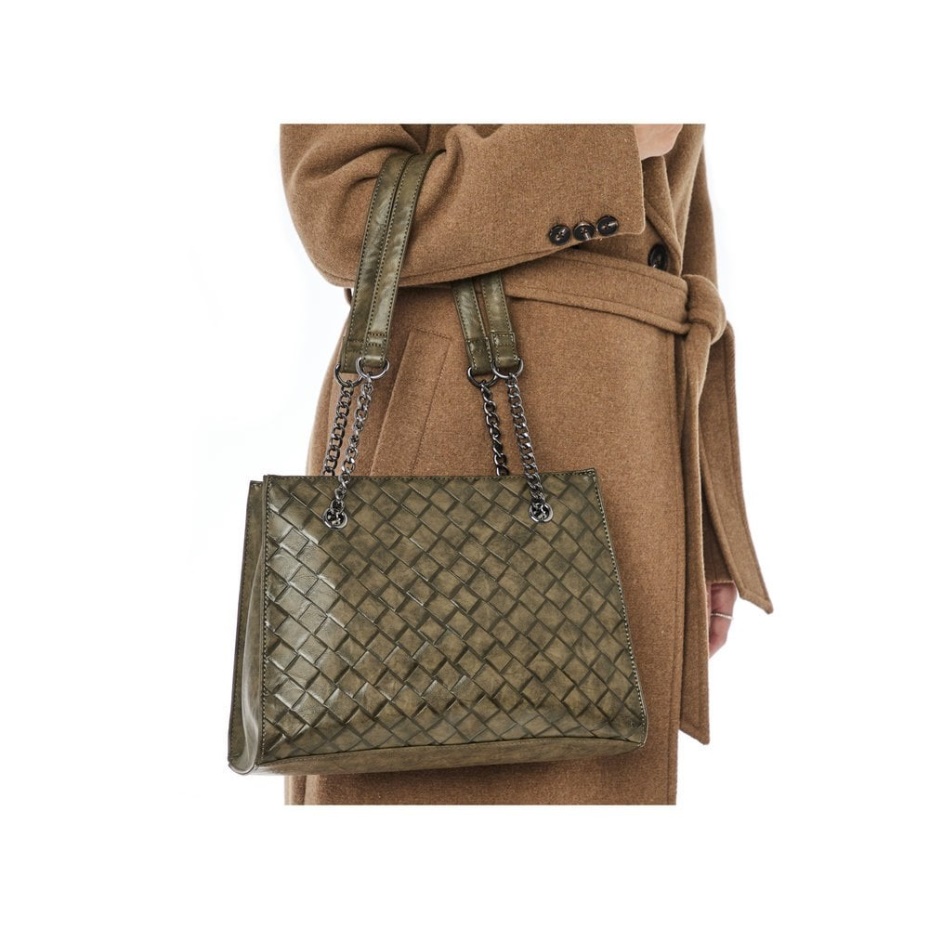 Rieker H1336-54 Women Green Zipper Handbag Green