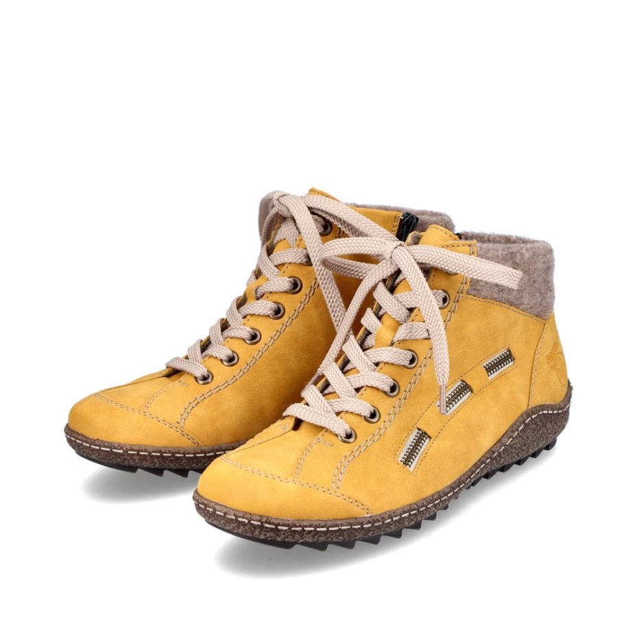 Yellow Rieker L7543 Women Ankle Boots