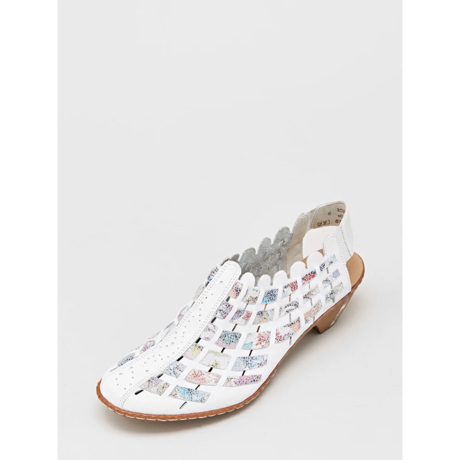 Rieker Interweave Leather Low Heel Shoe Light