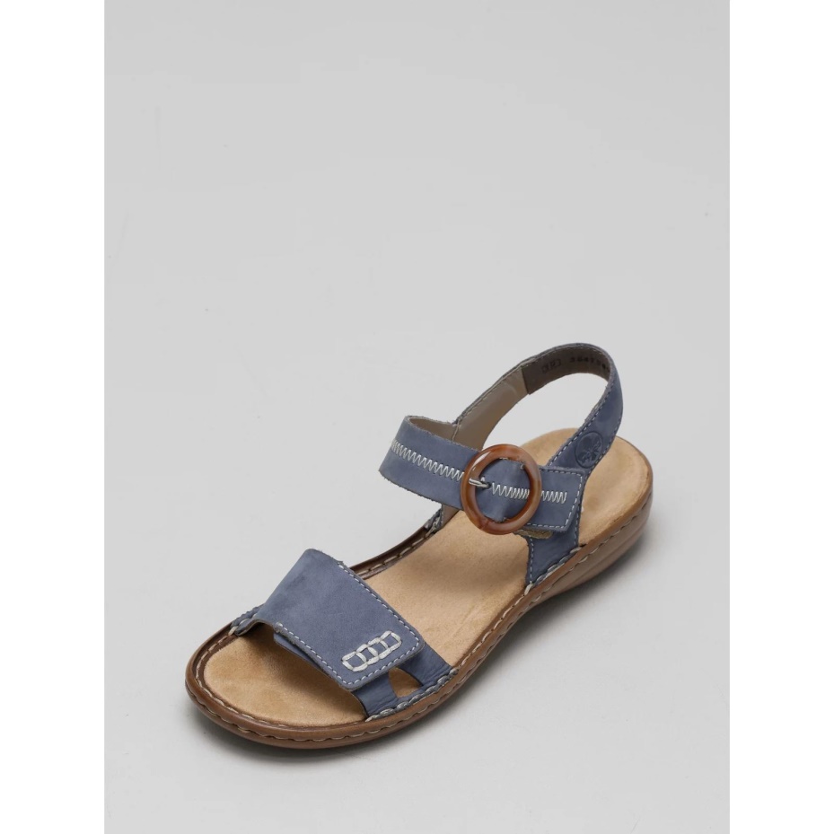 Mint Rieker Strap Sandal with Buckle
