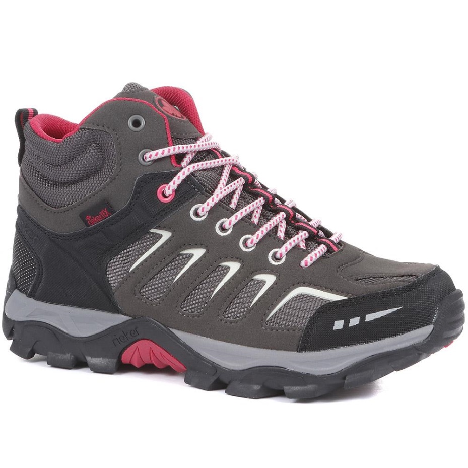 Rieker Ankle Walking Boot Grey Multi