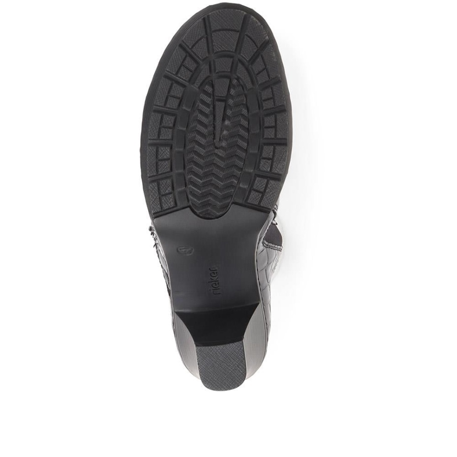 Rieker Black Patent Lightweight Trouser Shoe