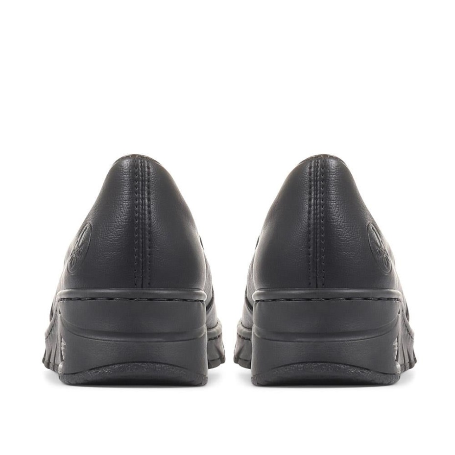 Rieker Black Smart Slip-On Shoes