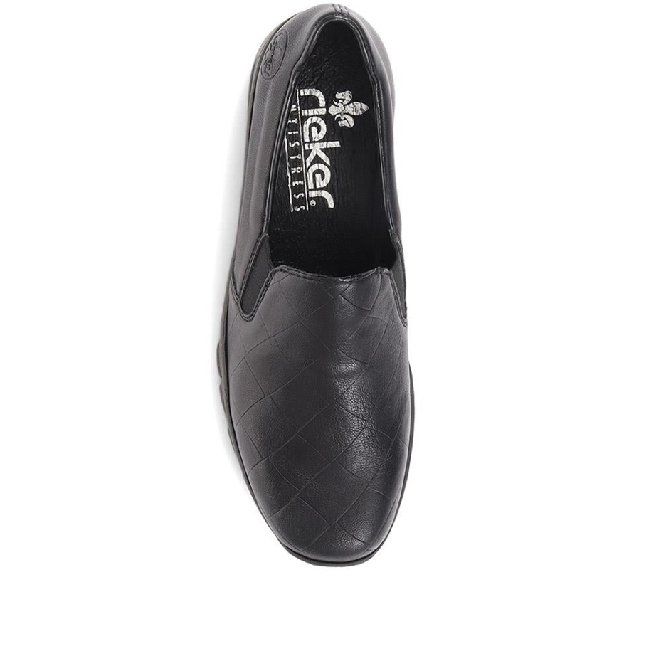 Rieker Black Smart Slip-On Shoes