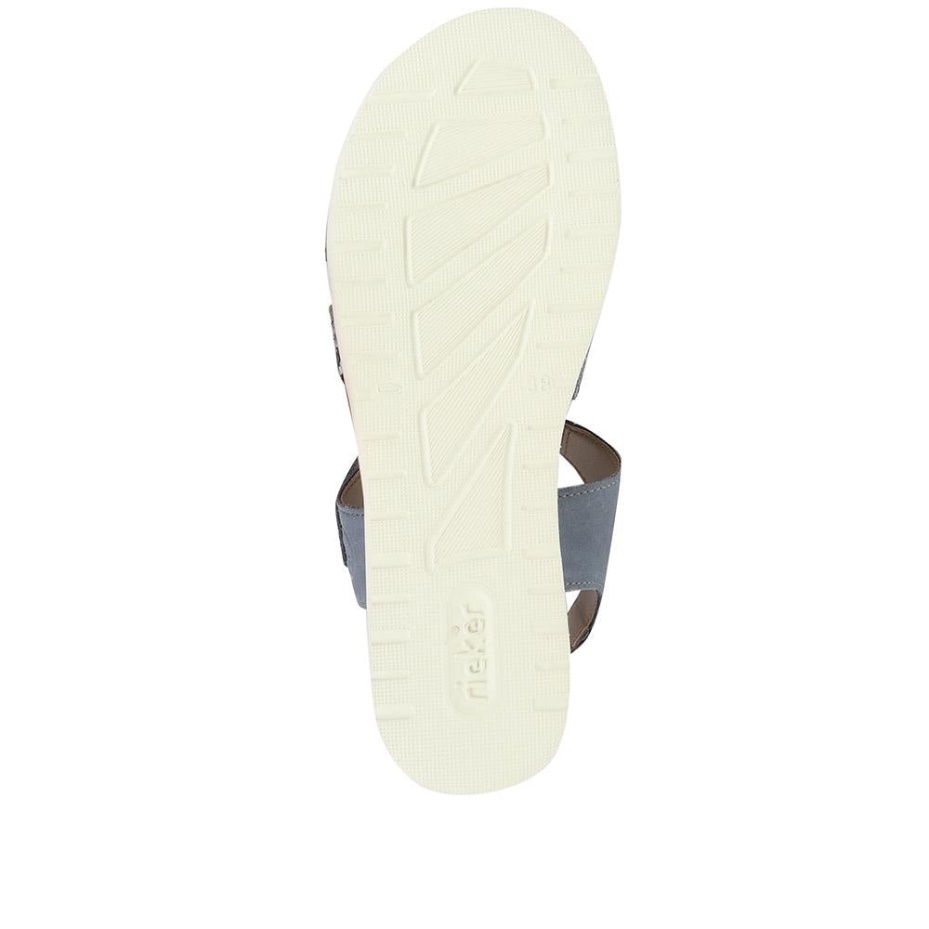 Rieker Blue Strappy Flat Sandals