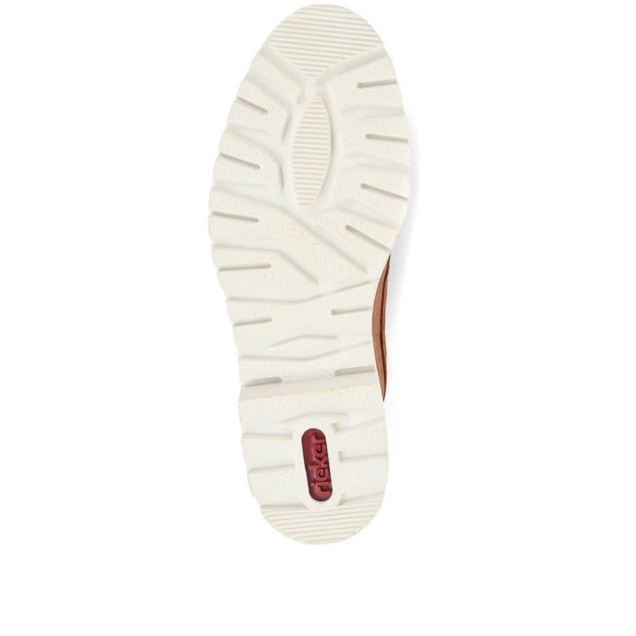Rieker Casual Buckle Loafers Tan