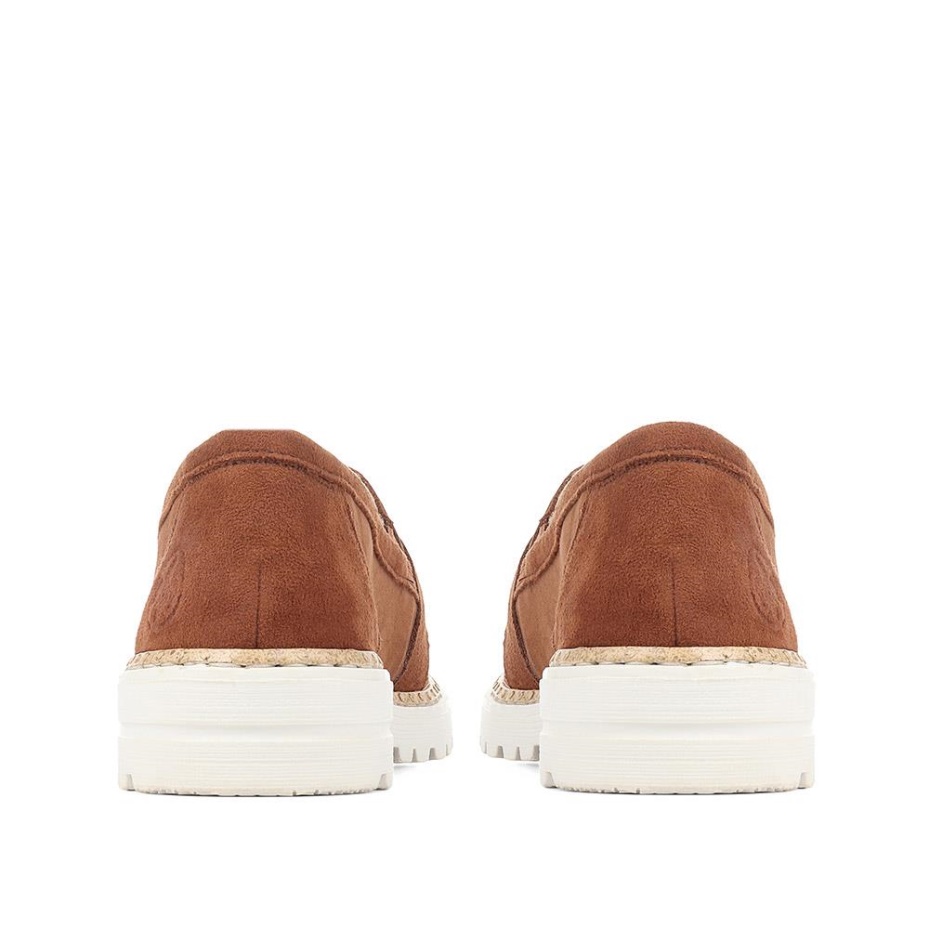 Rieker Casual Buckle Loafers Tan