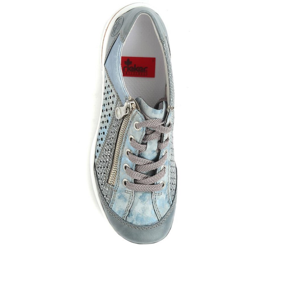 Rieker Casual Lace-Up Trainers Blue Multi