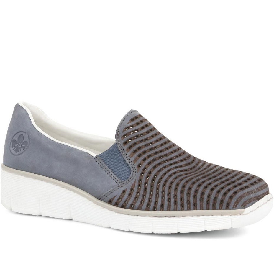 Rieker Denim Slip-On Summer Shoes