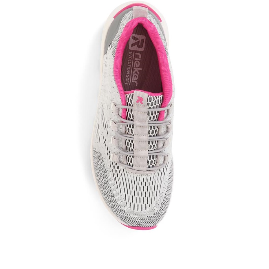 Rieker Grey Multi R-Evolution Slip-On Trainers