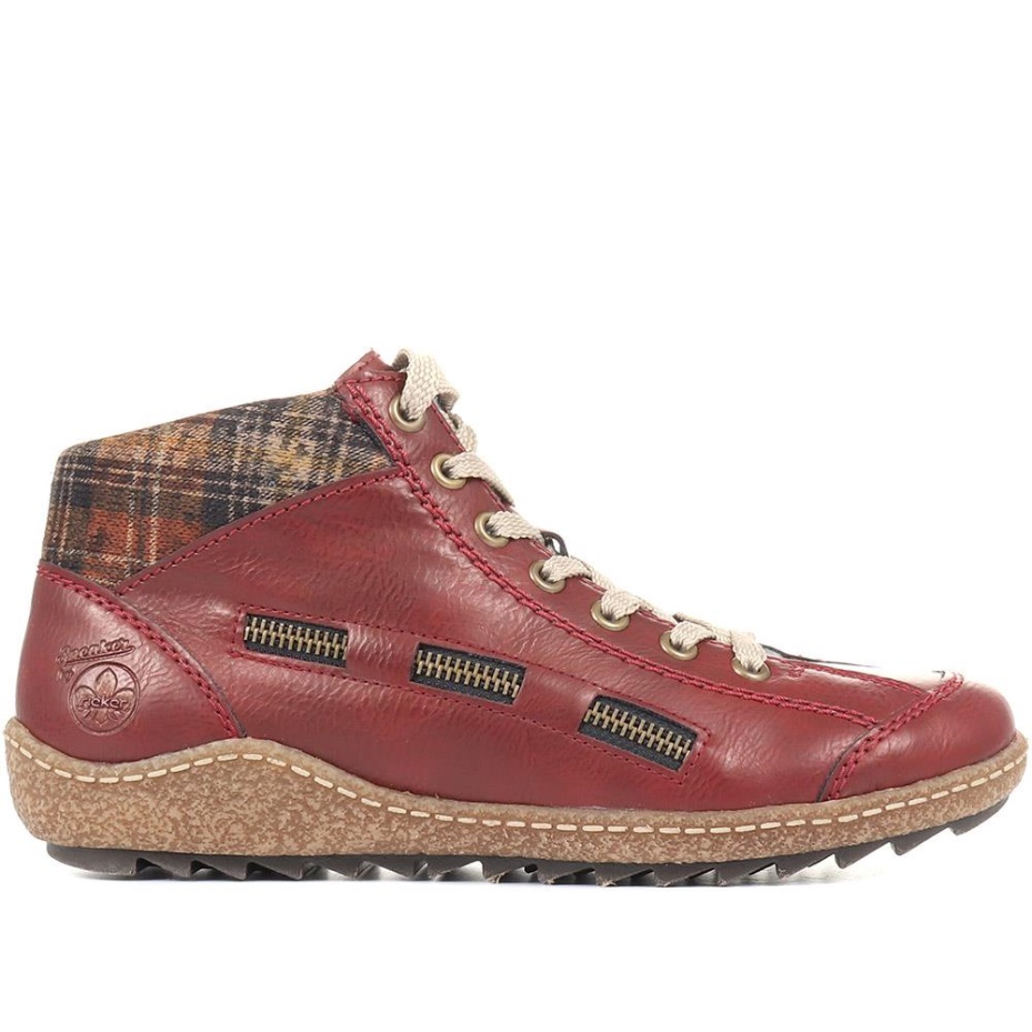 Rieker Joely Ankle Boots Burgundy