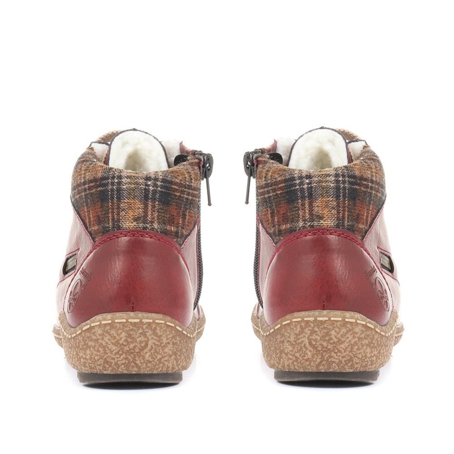 Rieker Joely Ankle Boots Burgundy