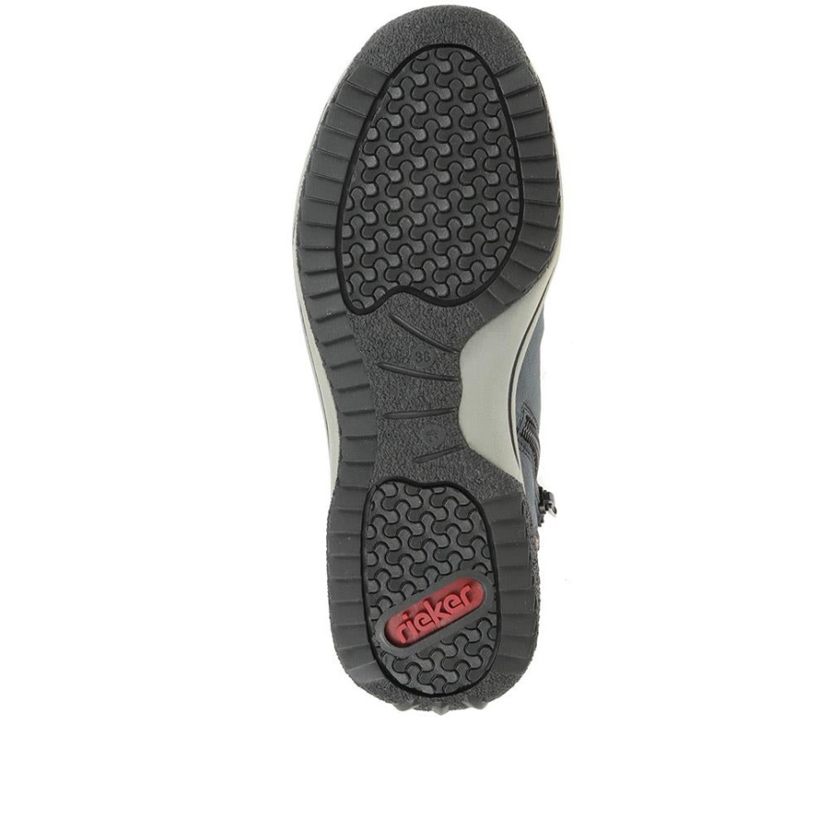 Rieker Lace Up Ankle Boot Navy