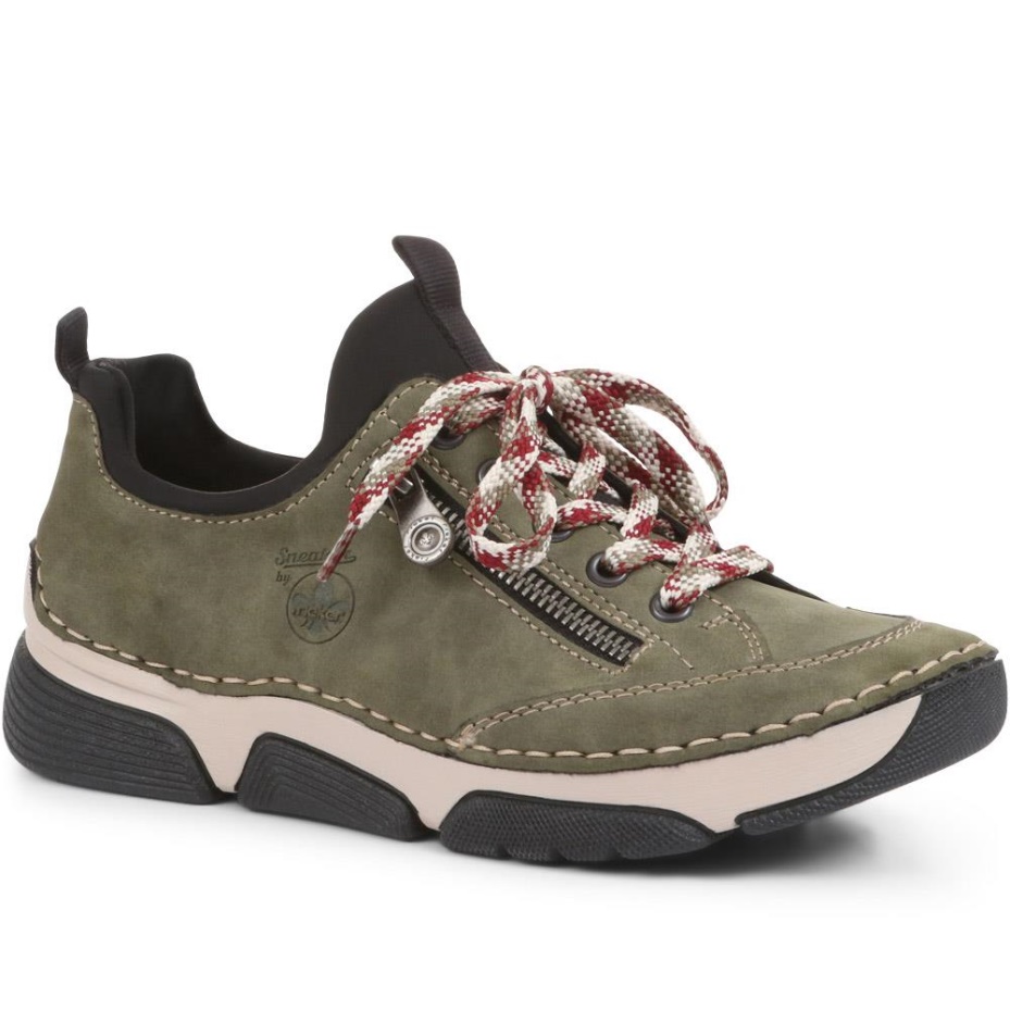 Rieker Pull-On Trainers Khaki