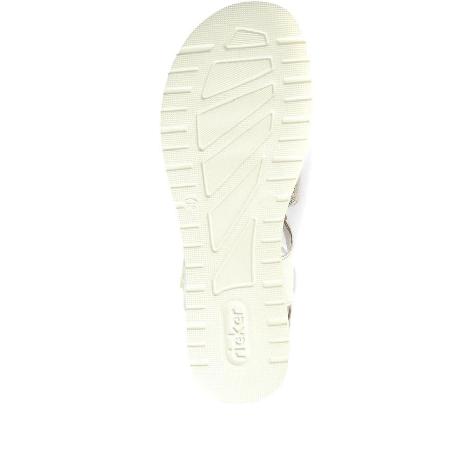 Rieker Strappy Flat Sandals White Multi